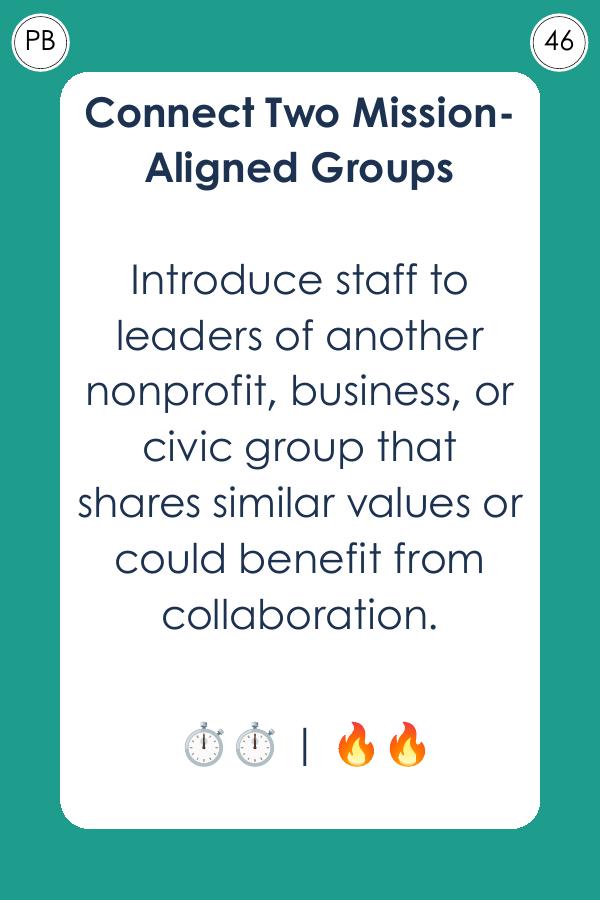 Connect Two Mission-Aligned Groups card